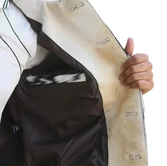 Men's Cowhide Soft Leather Jacket Hair