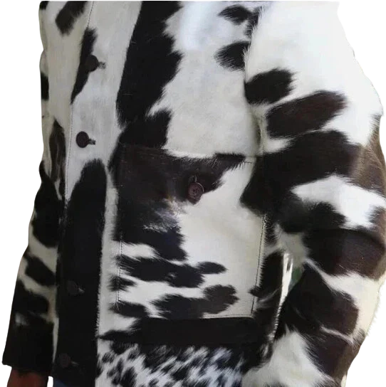 Men's Cowhide Soft Leather Jacket Hair