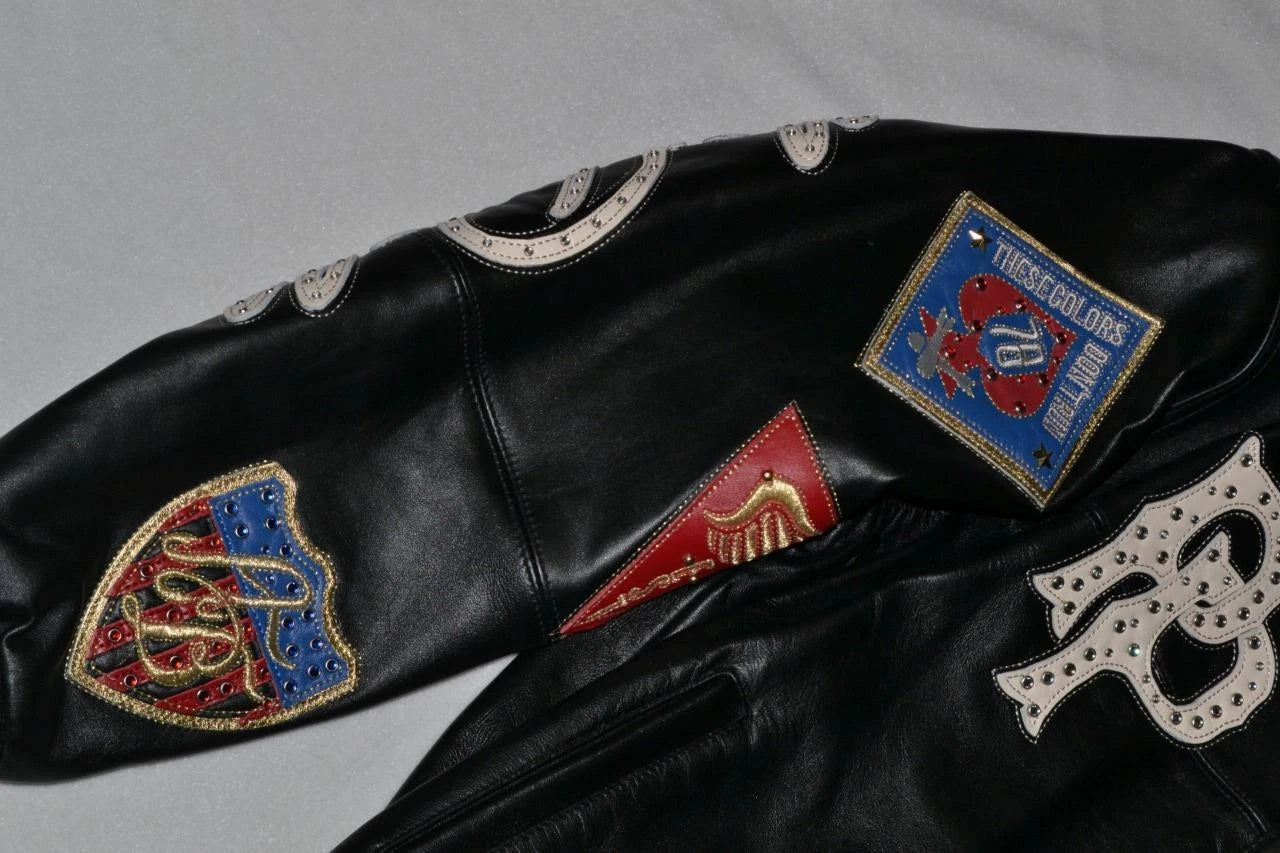 Pelle Pelle Men's LEATHER Jacket BLACK ANNIVERSARY AMERICAN BRUISER All SIzes